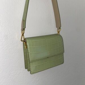 Green crossbody y2k hand bag vintage cute accessory long strap going out purse
